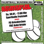 Faustball Bundesliga - Heimspiel am 30.01. in der Sporthalle Freistadt