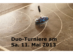 StSp Duoturnier 11 Mai 2013